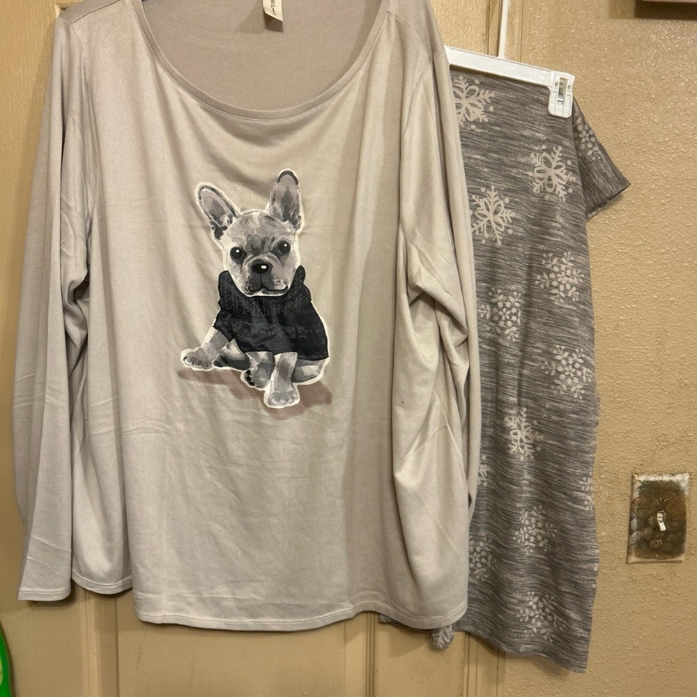 NWT Sz 3x dog/snowflake pajamas by hue intimates